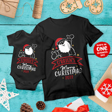 Merry Christmas Santa Personalised Family Matching T-shirts