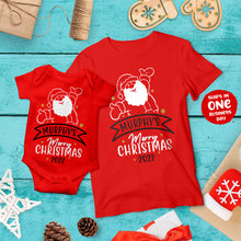 Merry Christmas Santa Personalised Family Matching T-shirts